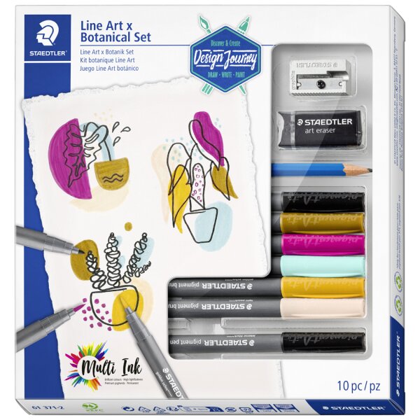 STAEDTLER Kit de dessin Line Art &amp; Botanical Set, 10 pi&egrave;ces