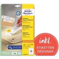 AVERY Zweckform Universal-Etiketten, 99,1 x 42,3 mm, weiss