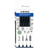 Tombow Feutre fin MONO drawing pen Bold Set, set de 4