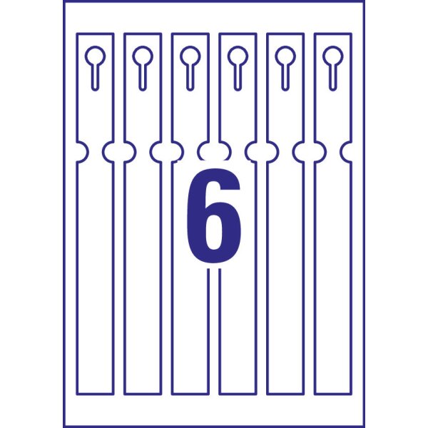 AVERY Zweckform Anhänger-Schlaufe, Folie, 160 x 17 mm, weiss