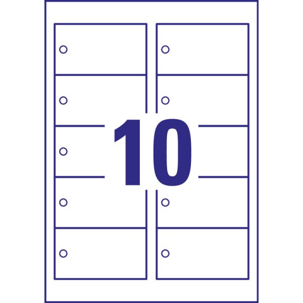 AVERY Zweckform Etiquette américaine, film, mat, blanc