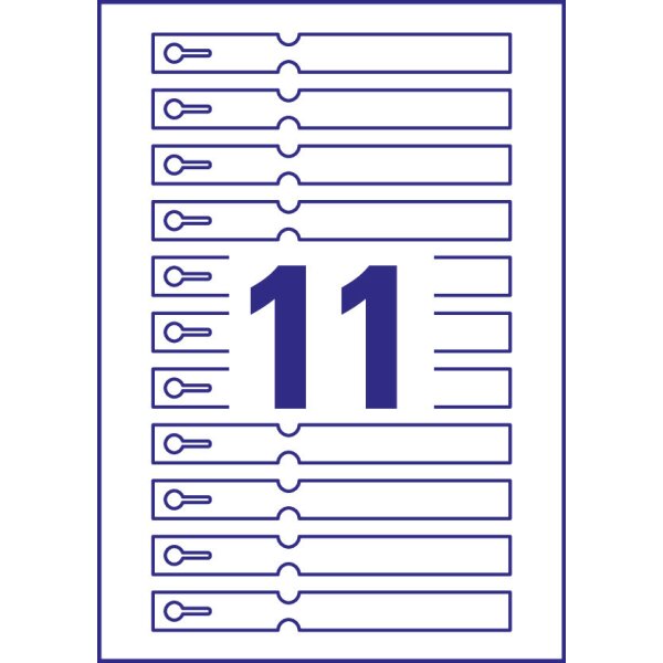 AVERY Zweckform Anhänger-Schlaufe, Folie, 250 x 25 mm, weiss