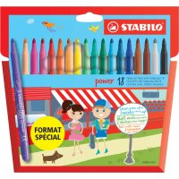 STABILO Feutre power, rond, étui en carton de 24