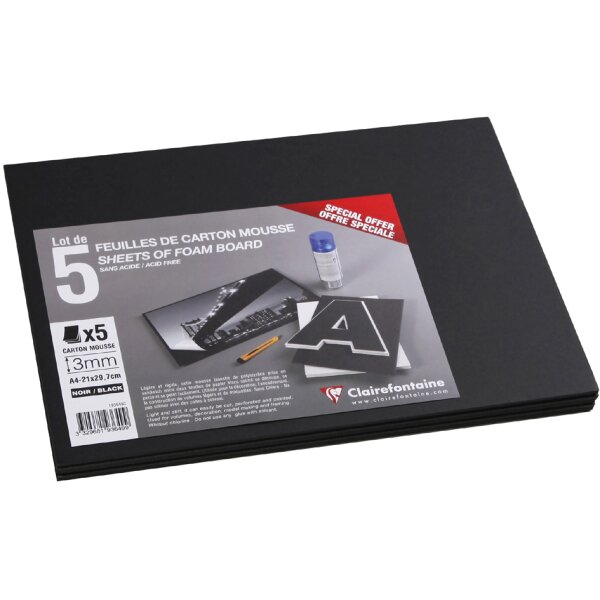 Clairefontaine Foam Board, 210 x 297 mm (A4), 10 mm, weiss