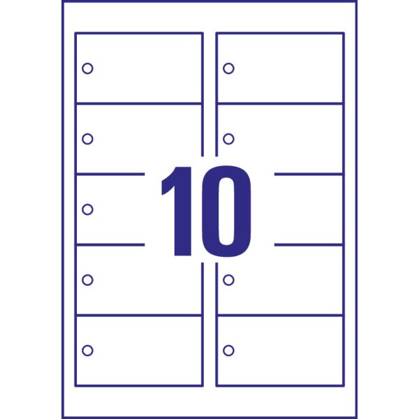 AVERY Zweckform Etiquette américaine, carton, 185 g/m2