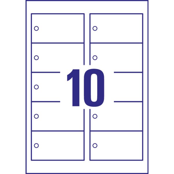 AVERY Zweckform Etiquette américaine, carton, 220 g/m2