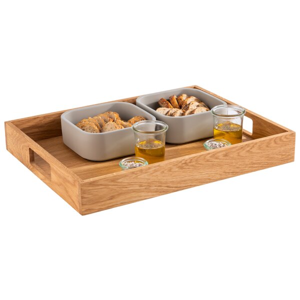 APS Plateau de service, (L)450 x (P)350 x (H)60 mm, ch&ecirc;ne