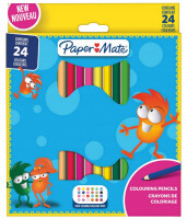 Paper:Mate Crayons de couleur Kids Colouring, blister de 24