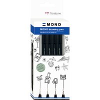 Tombow Feutre fin MONO drawing pen Fine Set, set de 4