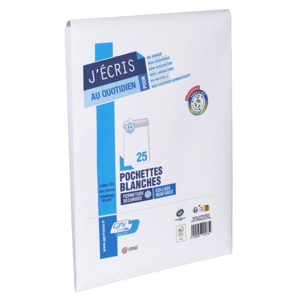GPV Versandtaschen, C4, 229 x 324 mm, weiss, ohne Fenster