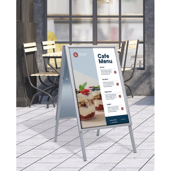 EUROPEL Panneau trottoir, imperméable, B1, argent