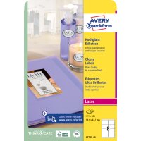 AVERY Zweckform Hochglanz-Foto-Etiketten, 99,1 x 139 mm
