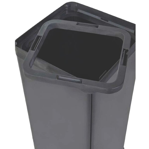 ALBA Poubelle de tri sélectif pour déchets résiduels, noir