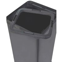 ALBA Poubelle de tri sélectif pour déchets résiduels, noir