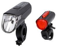 FISCHER Kit déclairage LED USB pour vélo TWIN, rechargeable