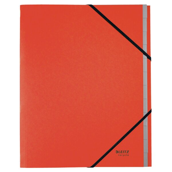 LEITZ Chemise trieur Recycle, A4, carton, rouge