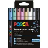 POSCA Marqueur à pigment PC1MR, pochette de 8,...