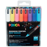 POSCA Pigmentmarker PC1MR, 8er Box, farbig sortiert