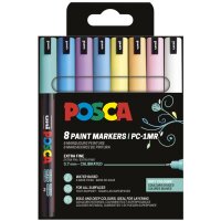 POSCA Pigmentmarker PC1MR, 8er Box, farbig sortiert