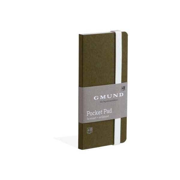 GMUND Pocket Pad 6.7x13.8cm 38794 olive, blanko 100 pages