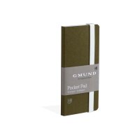 GMUND Pocket Pad 6.7x13.8cm 38794 olive, blanko 100 pages