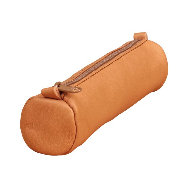 CLAIREFONTAINE Schlamperetui AgeBag 18,5x4cm 77018C tabak, rund, Leder