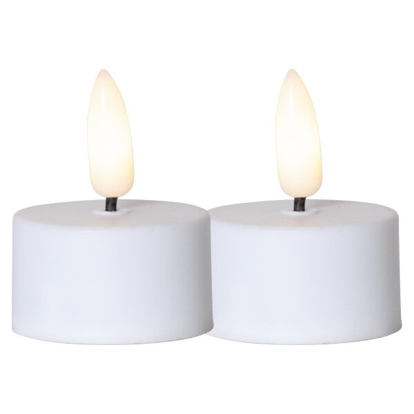 STAR TRADING LED Teelicht Flamme 3.8cm 12.063-05-1 weiss 2 St&uuml;ck
