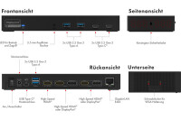 ICY BOX USB-C Triple DockingStation IB-DK2246AC Hybrid 4K, 3xHDMI & 2xDP,6USB