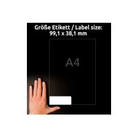 AVERY ZWECKFORM Etiquettes adress. 99,1x38,1mm L7163-40 blanc 560 pcs./40 flls.