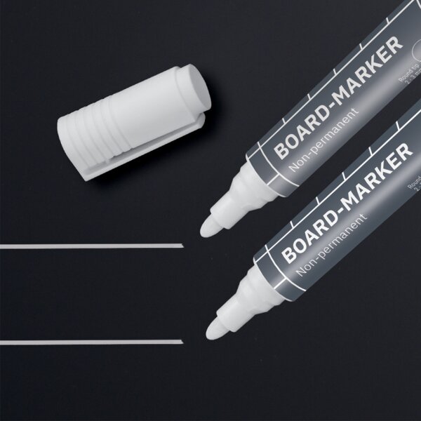sigel Universal-Marker, Rundspitze: 2 - 3 mm, weiss