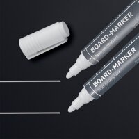 sigel Marqueur universel, pointe ogive: 2 - 3 mm, blanc