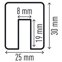 DURABLE Profilé de protection darêtes E8,...