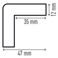 DURABLE Profilé de protection des angles C35,...