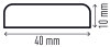 DURABLE Flächenschutzprofil S10, Länge: 1 m, schwarz gelb