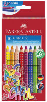 FABER-CASTELL Crayon de couleur Jumbo GRIP, étui...