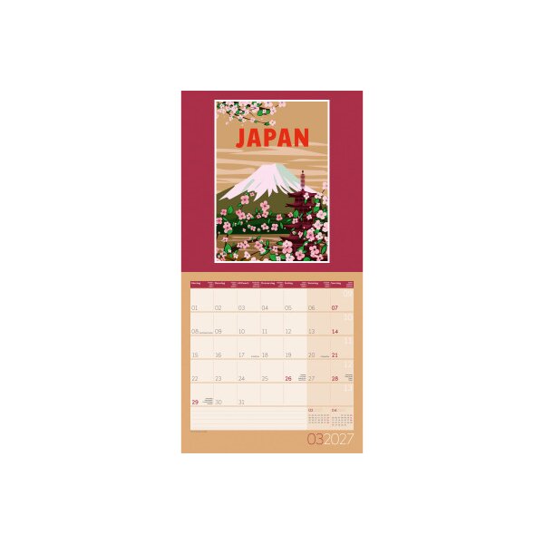 ACKERMANN Calendrier 2027 4703 Vintage Voyage ML 30x30cm