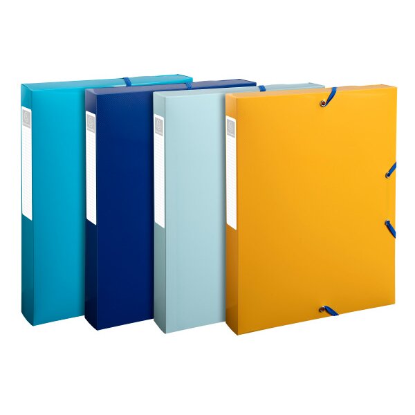 EXACOMPTA Sammelbox mit Gummizug A4 59140E sortiert PP