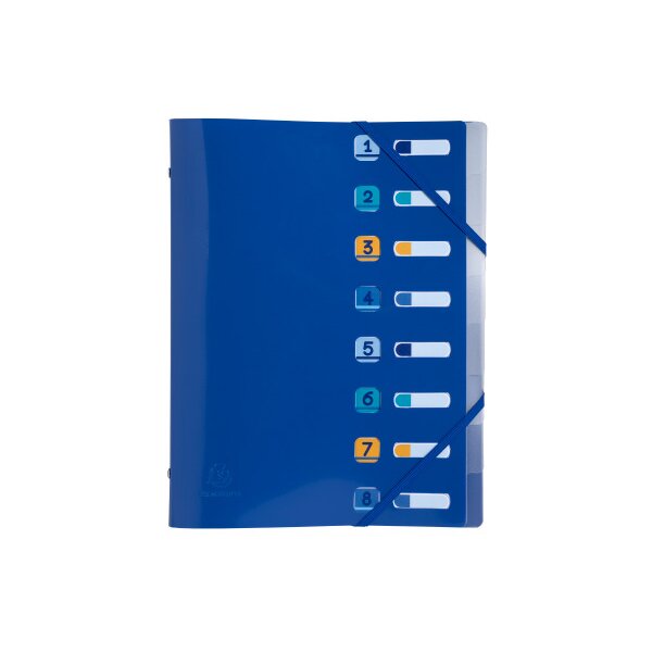EXACOMPTA Ordnungsmappe A4 56212E marineblau PP, 8 Fächer