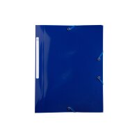 EXACOMPTA Gummibandmappe A4 55112E marineblau PP, 3 Klappen
