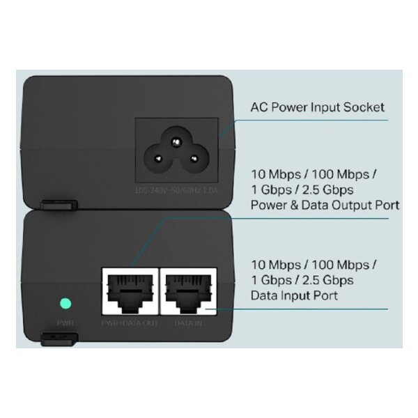 TP-LINK 2.5G PoE+ Injector Adapter POE260S
