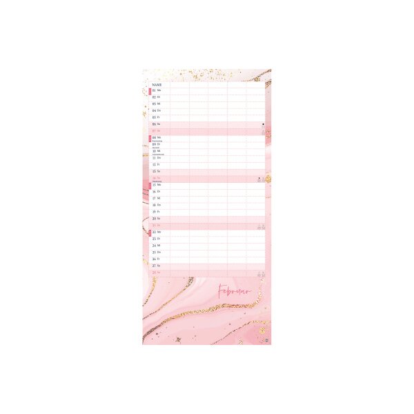 HEYE Planificateur Watercolor 2027 23447+27 1M/1P AL 5 colonnes 21x45cm