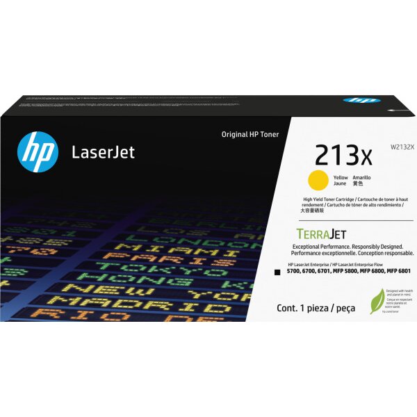 HP Cartouche toner 213X yellow W2132X CLJ Ent. 5700/MFP5800 6000 p.