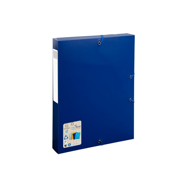 EXACOMPTA Sammelbox mit Gummizug A4 59142E marineblau PP