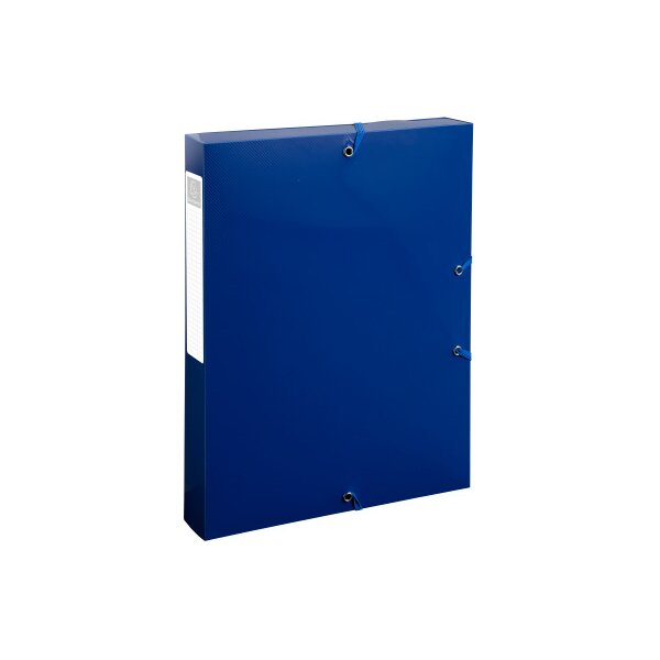 EXACOMPTA Sammelbox mit Gummizug A4 59142E marineblau PP
