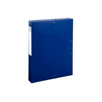 EXACOMPTA Sammelbox mit Gummizug A4 59142E marineblau PP