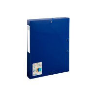 EXACOMPTA Sammelbox mit Gummizug A4 59142E marineblau PP