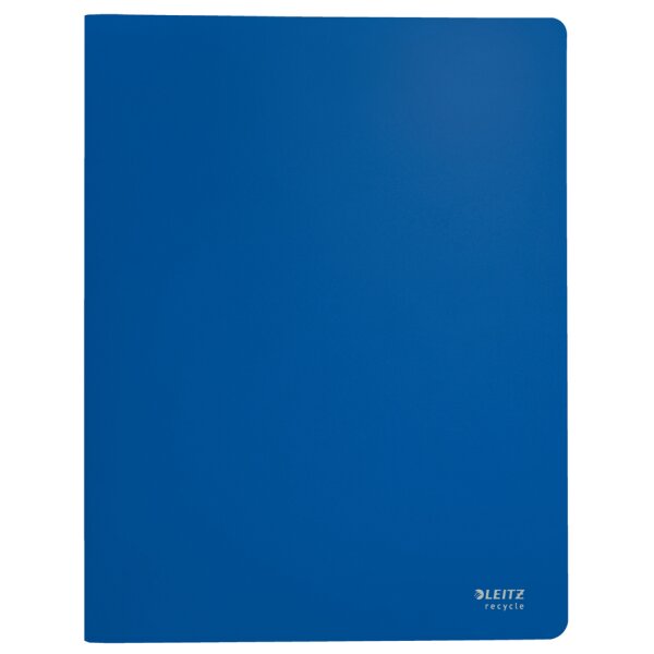 LEITZ Prot&egrave;ge-documents Recycle, A4, PP, 40 pochettes, bleu