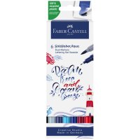 FABER-CASTELL Aquarellmarker GOLDFABER, 6er Etui Sea