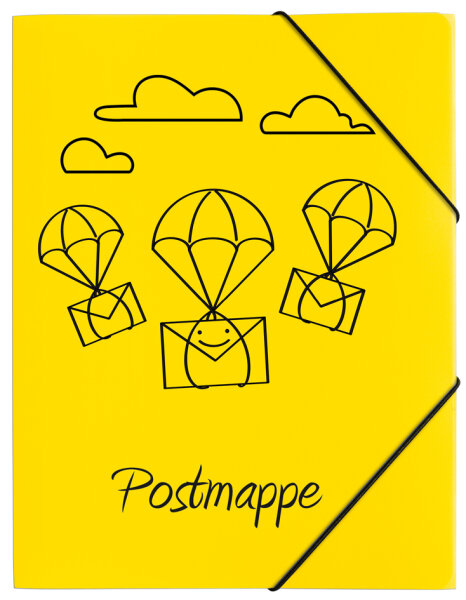 PAGNA Postmappe, DIN A4, PP, gelb, mit Motivdruck