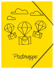 PAGNA Postmappe, DIN A4, PP, gelb, mit Motivdruck